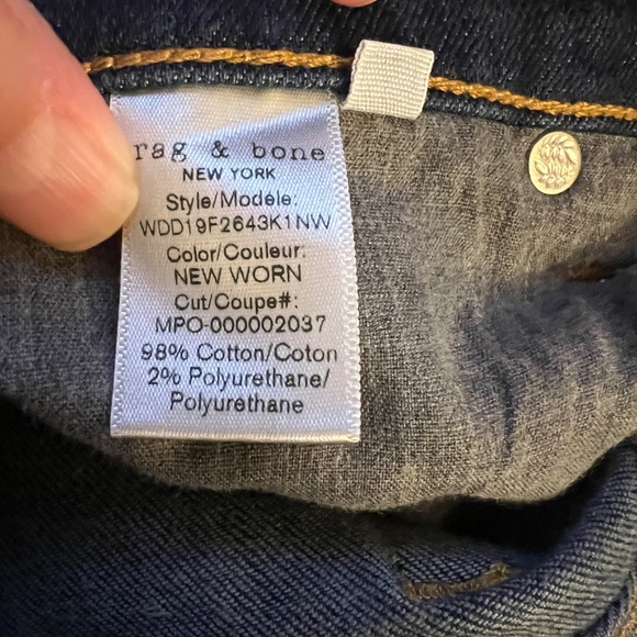 EUC Women's Rag & Bone Dre Low Rise Slim Boyfriend Jean in New Worn Size 25 - Picture 8 of 8